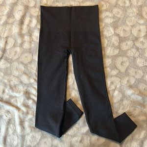 Spanx Look at Me Now Leggings Side Stripe Gray Size Medium